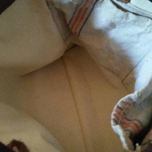 Leather and horse blanket bag